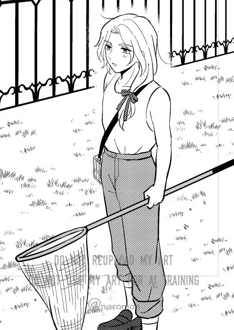 虫捕り少年スタイルの凪砂くん 