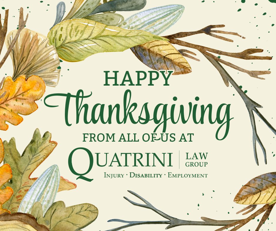 QRLegal's tweet photo. This Thanksgiving, we are especially grateful for our amazing clients, friends and surrounding communities. Wishing you and your family a safe and Happy Thanksgiving from all of us at Quatrini Law Group. https://t.co/s2RinNvezh