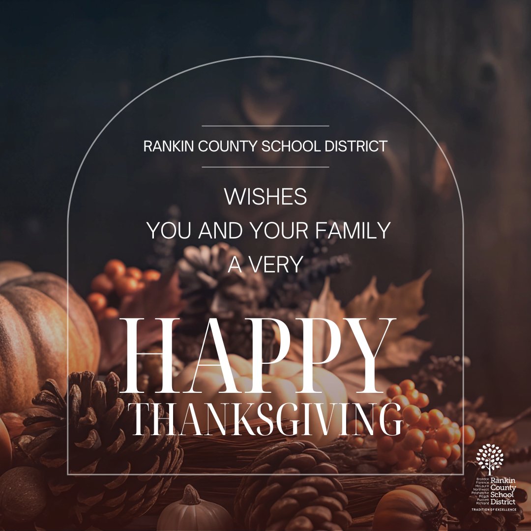 RankinSchools's tweet image. 🍁 Happy Thanksgiving from RCSD! 🦃
Today, we are thankful for our amazing students, staff, families, and community who make RCSD so special. We hope your day is filled with love, laughter, and gratitude.

#HappyThanksgiving #ReachingSuccessTogether #RCSDg2b