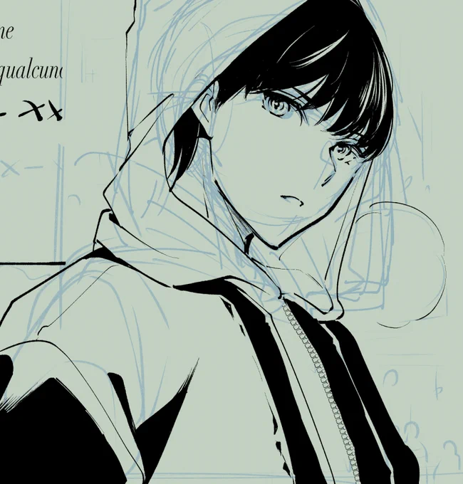  の趣味漫画よりざっくりアタリをとって主線で拾っていくのが最近楽しい 