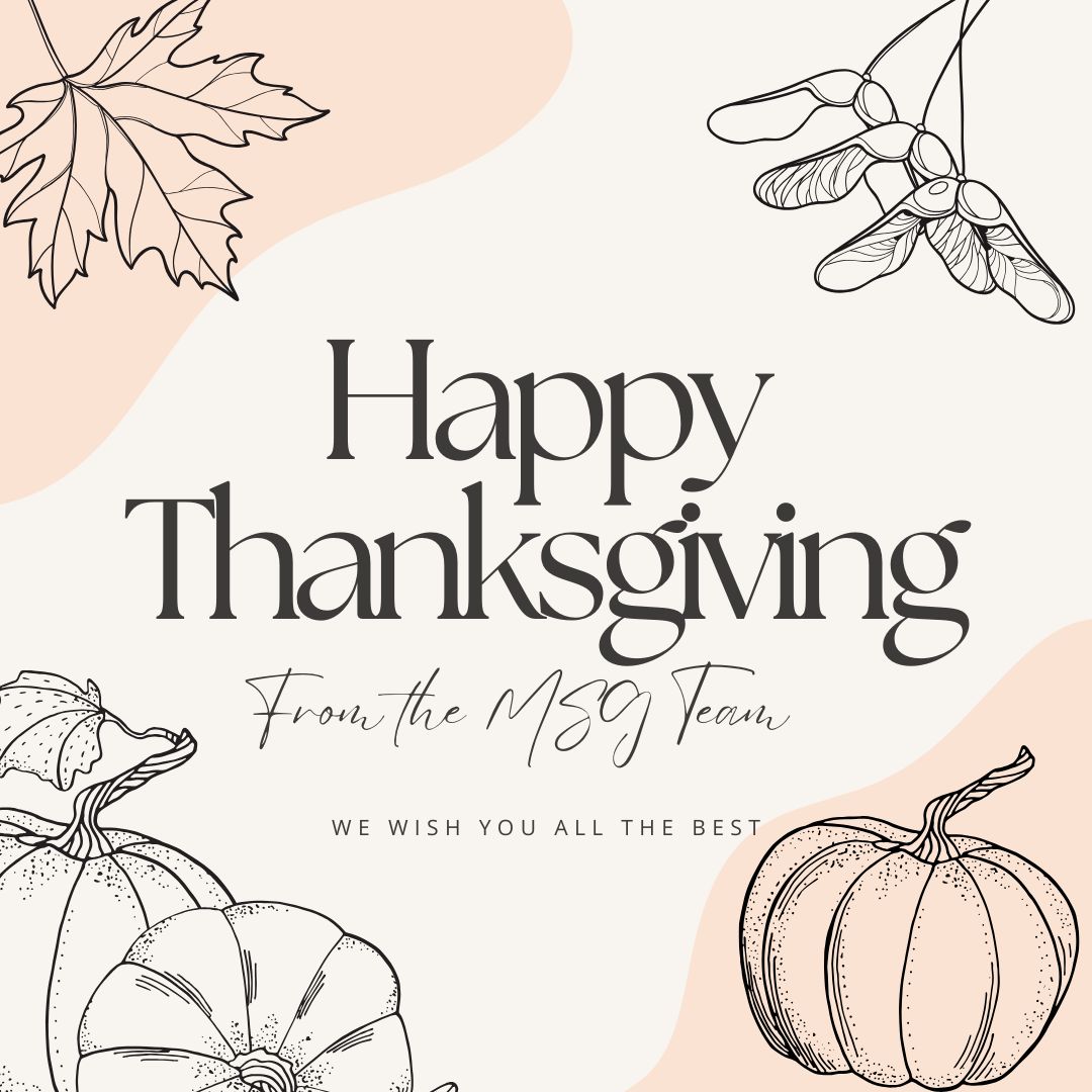 msgrouponline's tweet photo. 🦃✨ Happy Thanksgiving from the MSG Team! We are grateful for our incredible clients, partners, and community. Today, we celebrate togetherness, gratitude, and the joy of giving back. May your day be filled with warmth, cherished moments, and delicious feasts! 🍂❤️ #MSGTeam https://t.co/2b7y9hj8Oe