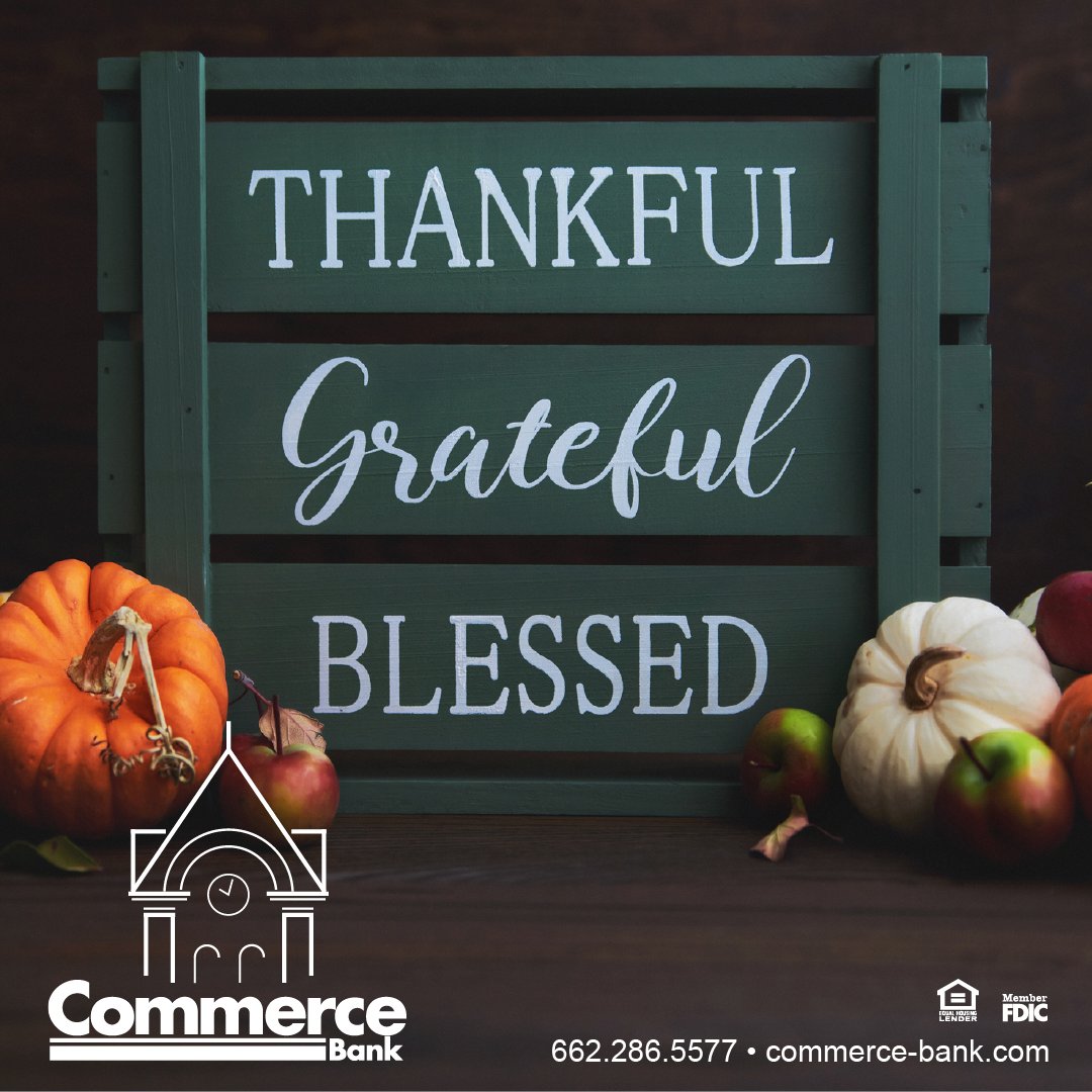 CommerceBk's tweet image. Happy Thanksgiving!