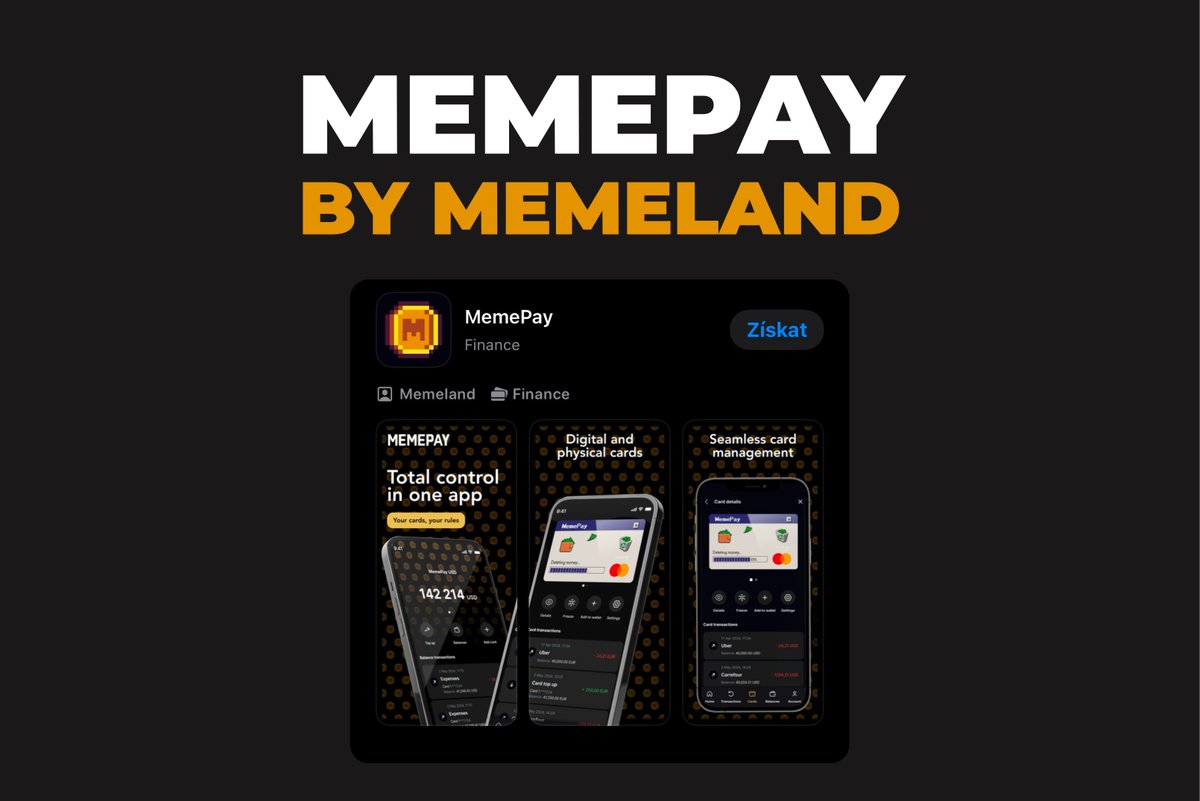 MemePay from Memeland, powered by Mastercard, is now available for Android and iOS

I will guide you through the process of setting up your account

You will get your own MemePay card with the ability to pay with meme coins easily

Get Airdrops Whenever You Pay

1/40