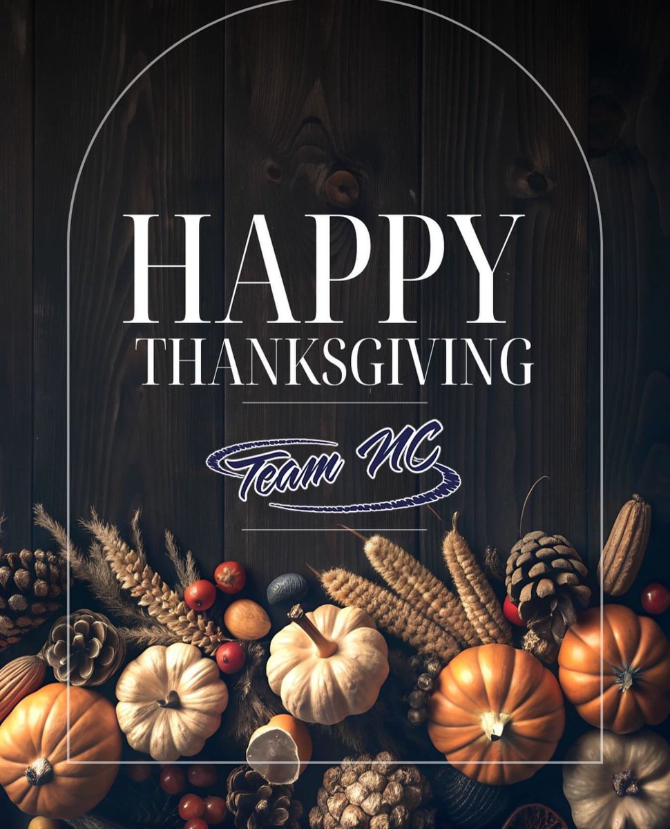 Happy Thanksgiving from Team NC - Taylor!  We are so very thankful for our families and friends. Thank you for your continued support of our team. We hope you have a wonderful Thanksgiving! 🦃🍁
