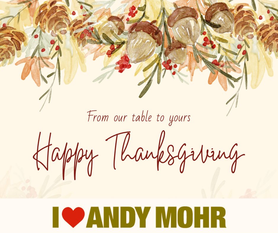🍂 Happy Thanksgiving from all of us at Andy Mohr! 🍂