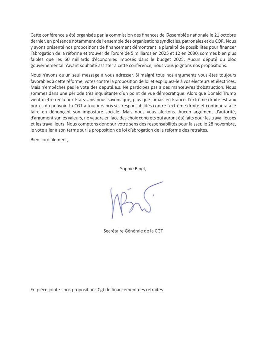 Sophie Binet tweet media