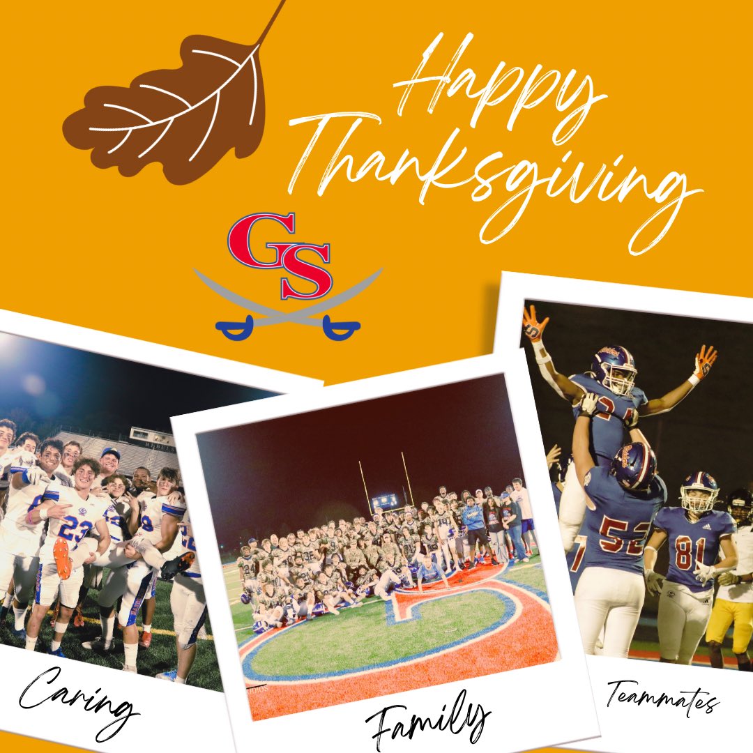 Happy Thanksgiving to the Raider Football Family and the Glenbard South Community.