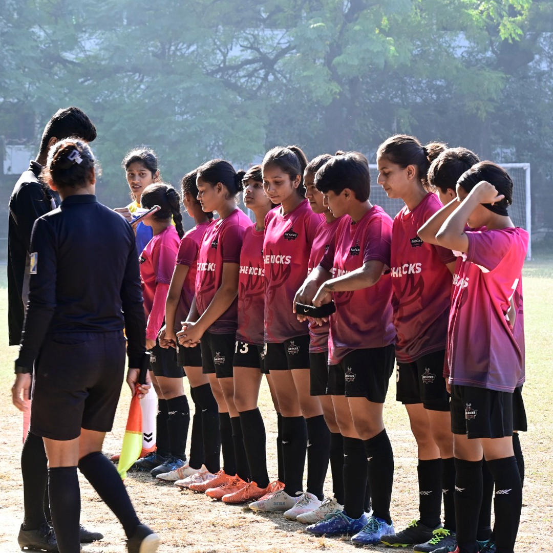 Proud of our She Kicks FC girls for their relentless spirit and passion till the final whistle. 💪⚽ Every match is a lesson, and the journey continues! 🌟 #SheKicksFC #NeverGiveUp #TeamSpirit #FootballJourney