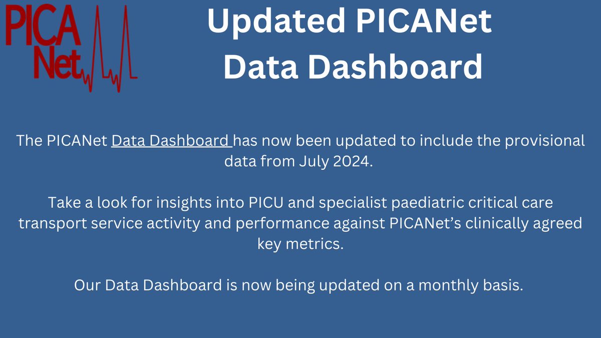 The PICANet data dashboard has now been refreshed to include the provisional data from July 2024. You can access it via our website here: picanet.org.uk/data-collectio…