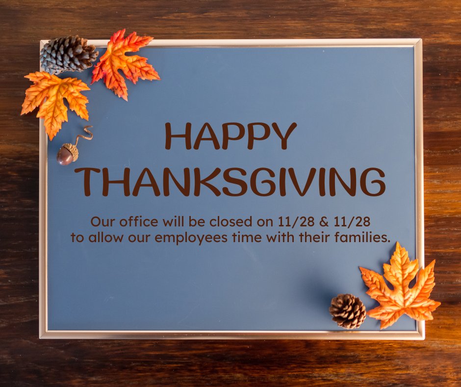 FirstTitleLake's tweet image. 𝐇𝐀𝐏𝐏𝐘 𝐓𝐇𝐀𝐍𝐊𝐒𝐆𝐈𝐕𝐈𝐍𝐆 𝐅𝐑𝐎𝐌 𝐎𝐔𝐑 𝐅𝐀𝐌𝐈𝐋𝐘 𝐓𝐎 𝐘𝐎𝐔𝐑𝐒!🍁

We’re thankful for the ability to take time to spend with our friends and family this Thanksgiving! Our office will be closed on 11/28 &amp;amp; 11/28.