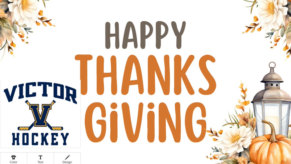Happy Thanksgiving from the Victor Hockey Family! We hope you have an enjoyable day with your families.