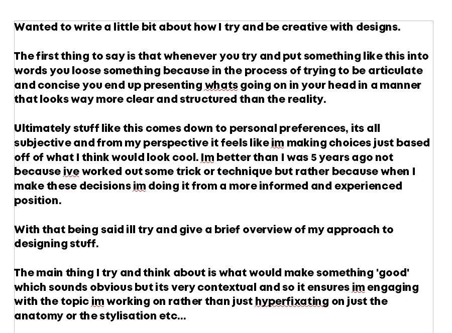 Remanance's tweet photo. Rewrote some things about how i go about designing stuff and trying to be creative with it for people interested but intimidated. https://t.co/wgCzt5fF5L