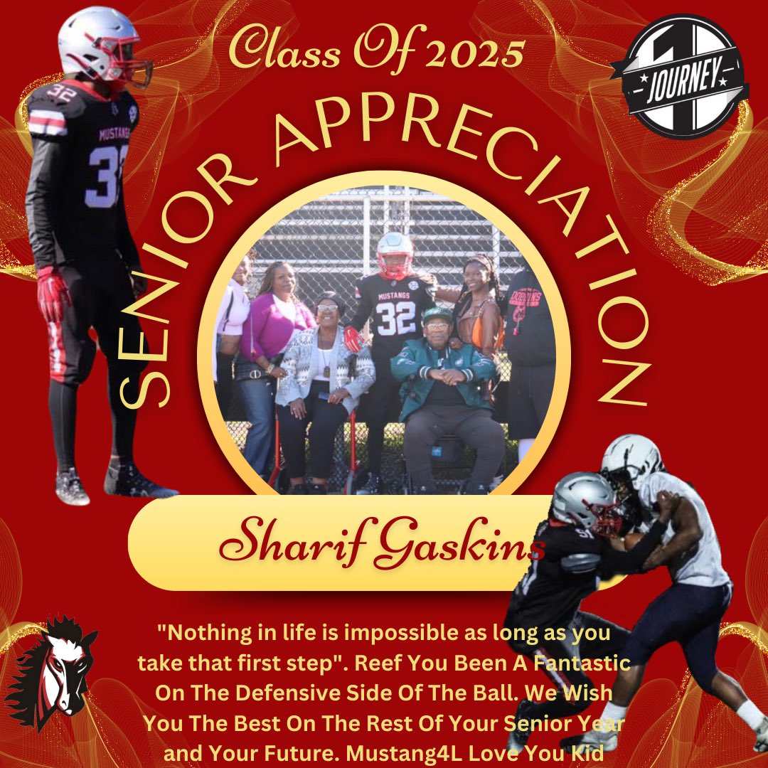 DMustangs_fb's tweet photo. Sharif Gaskins (#32/DE) 5’10 155lb

College Interest: Pennsylvania College of Technology

Future Goals: A Successful Career 

Best Moment or Moments With The Team: “When I Recovered The Fumble For A Touchdown”

#MUSTANG4L🐎❤️🖤 https://t.co/kRBmpZTtKg