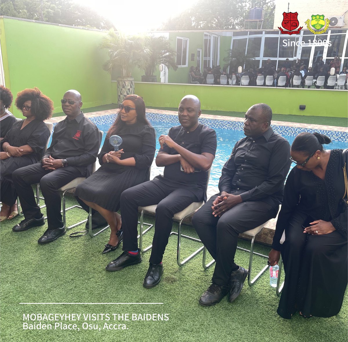 MOBAMourns's tweet photo. MOBAGEYHEY VISIT THE BAIDENS 🔴⚫️

The MOBA and WGHS OGA fraternities visited the Baiden family yesterday, Wednesday, 27th November 2024, at Baiden Place to pay their respects to the family of the late MOBA Sydney Baiden (‘76).

#MOBAMourns 
#MfantsipimSchool 
#MOBANational https://t.co/okx8GwW1F1