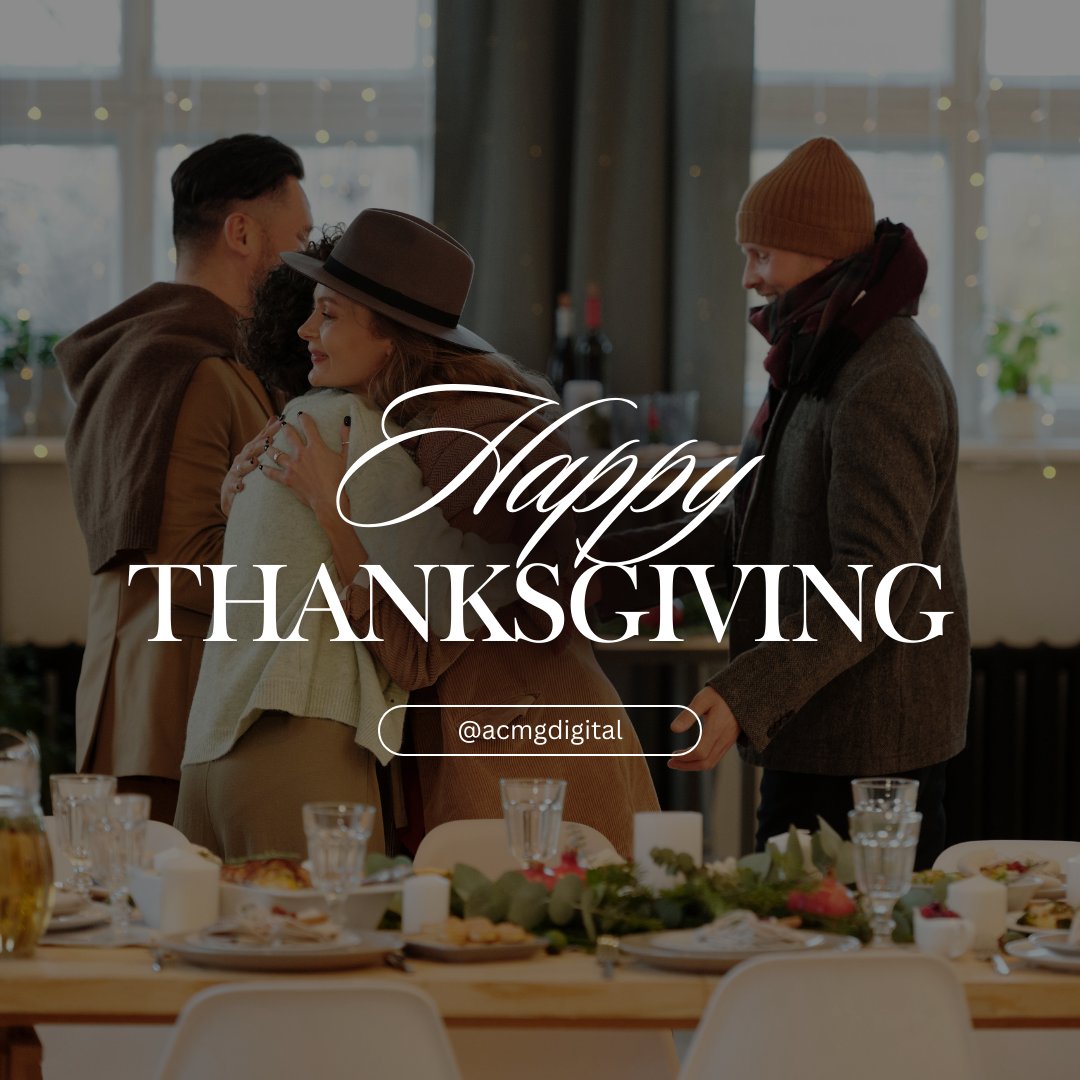 AcmgDigital7's tweet photo. 🦃🍂 Happy Thanksgiving from ACMG Digital! 🍂🦃

We’re grateful for our incredible community of visionaries, entrepreneurs, and listeners. Thank you for being part of our journey and for inspiring us every day! 💡✨

May your day be filled with gratitude, joy, and success. https://t.co/4QVfTCoxhu
