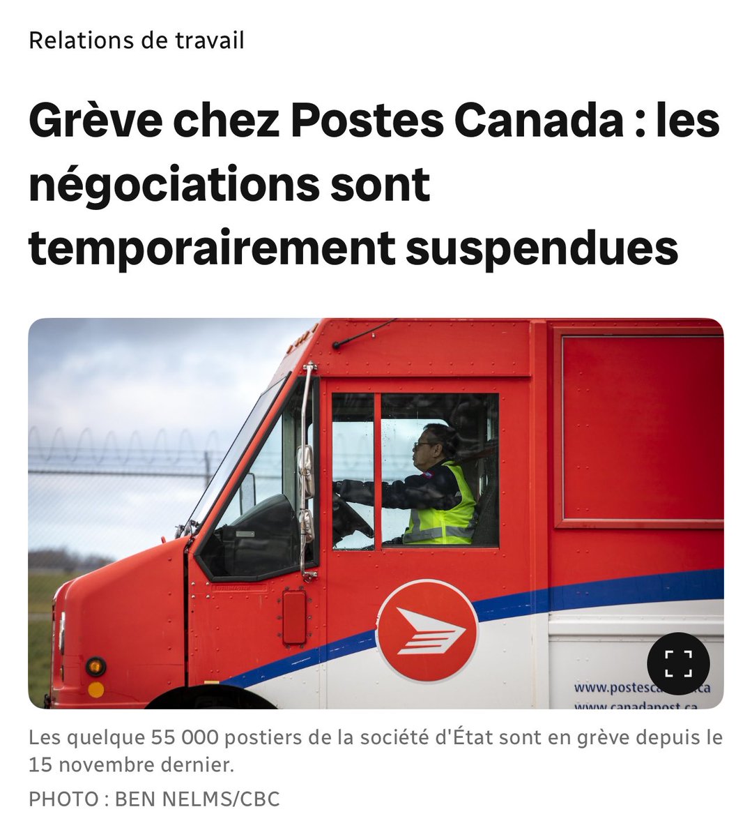 Petite réflexion à avoir sur Poste Canada 

Les employés de Postes Canada sont en grève pour demander des augmentations salariales mais soyons réalistes : avec des pertes de près de 800 millions $ par année, c’est impossible. Ce modèle d’affaires ne fonctionne plus et c’est clair