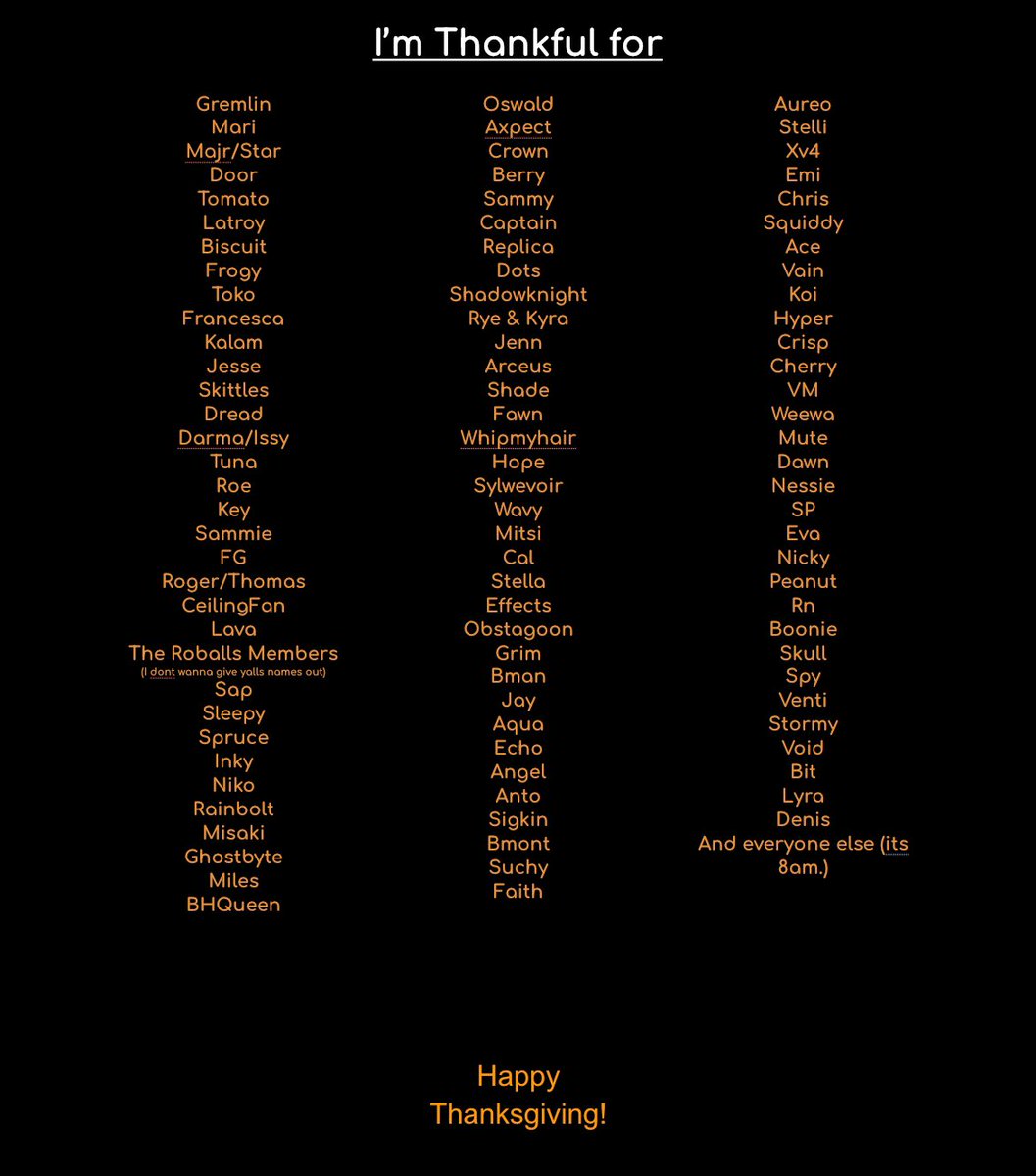 It’s the day of being thankful after all! Happy thanksgiving!