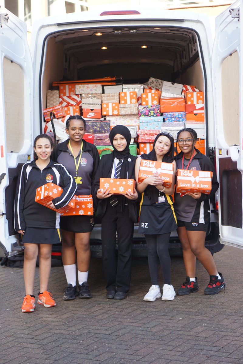 Today, the school proudly donated 415 boxes to the <a href="/Teams4u/">Teams4u</a> Christmas Shoebox Appeal! 🎁✨ A special well done to Form 8AGS for contributing an incredible 53 boxes. 🙌 These gifts will bring joy to those in Ukraine and along the Ukraine border.
