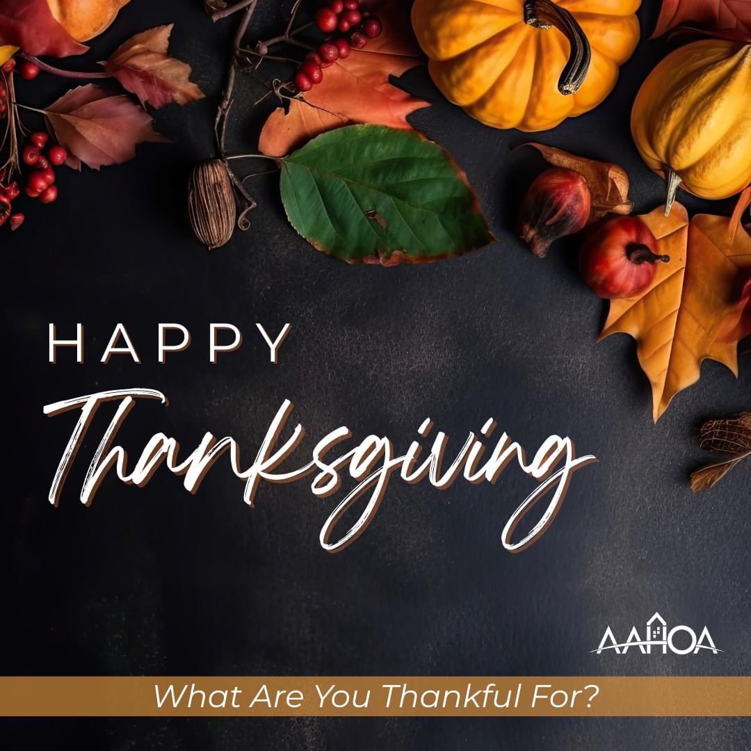 🍁 Happy Thanksgiving from AAHOA! What Are You Thankful For? 🦃

From all of us at AAHOA, we wish you a warm and joyous holiday surrounded by family, friends, and loved ones.

#Thanksgiving #Gratitude #AAHOAFamily