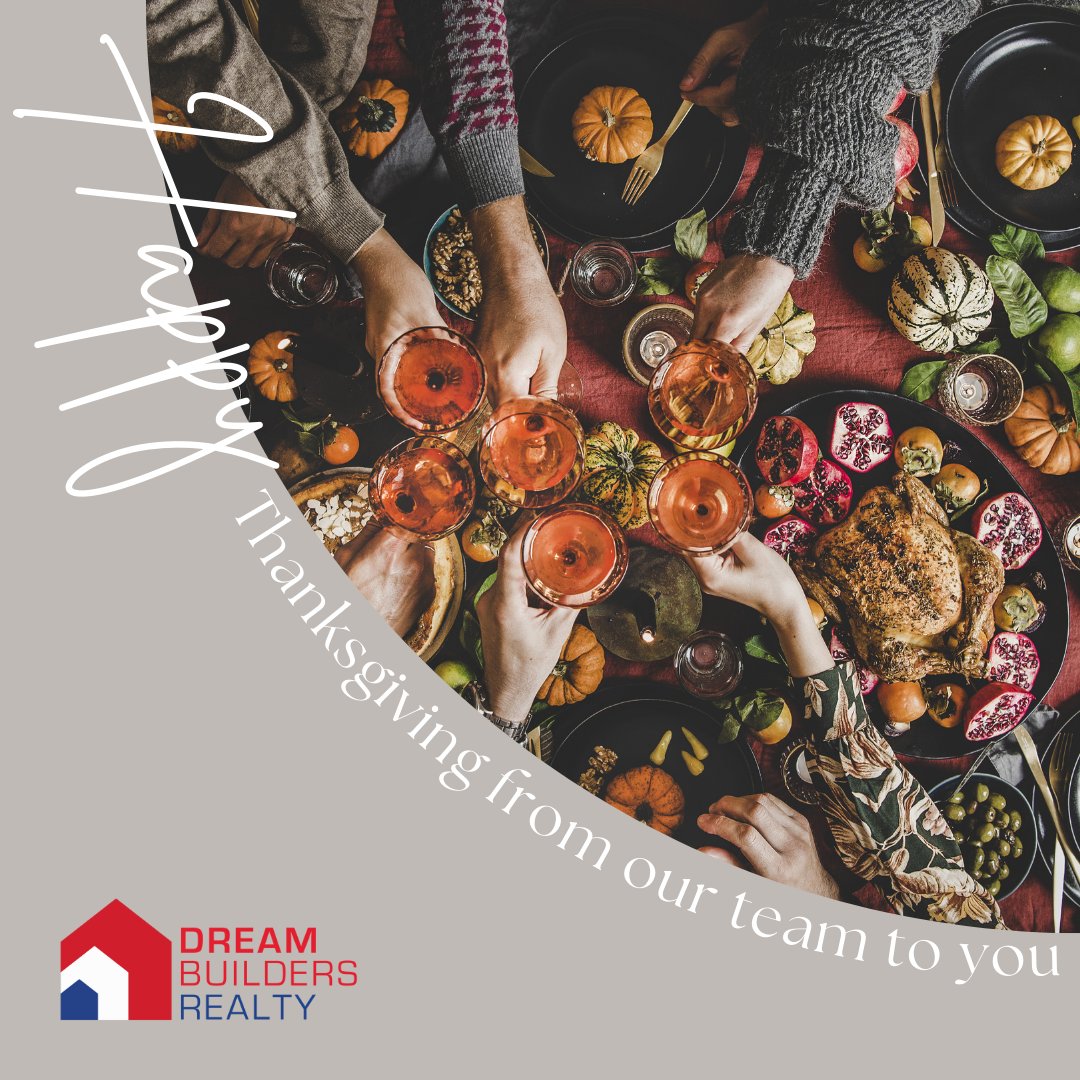 DBRealtors's tweet photo. Wishing you the warmest Thanksgiving wishes from our team to your family. #DreamBuildersRealty #HappyThanksgiving https://t.co/wiqYpqn0b1