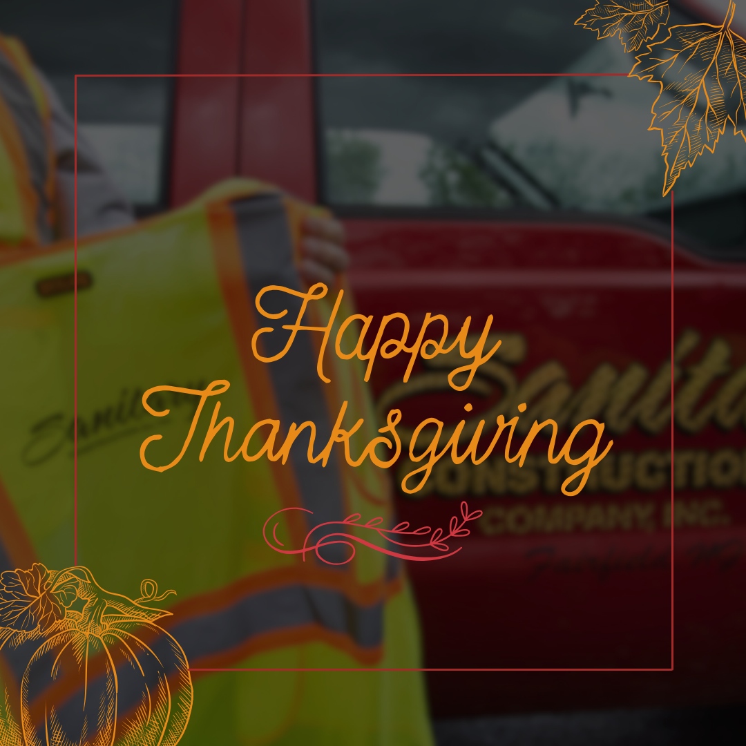 SanitaryConstr1's tweet photo. Happy Thanksgiving from all of us at Sanitary Construction! We're thankful for the hardworking individuals who prioritize safety and excellence every day. From our family to yours, we wish you a joyous and safe holiday. 🦃🍂

#Construction #Infrastructure #WaterManagement #Ear... https://t.co/uypPxUHNrW