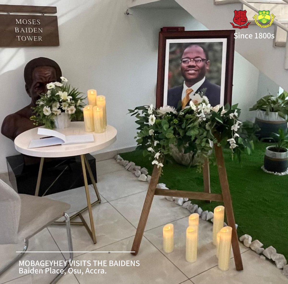 MOBAMourns's tweet photo. MOBAGEYHEY VISIT THE BAIDENS 🔴⚫️

The MOBA and WGHS OGA fraternities visited the Baiden family yesterday, Wednesday, 27th November 2024, at Baiden Place to pay their respects to the family of the late MOBA Sydney Baiden (‘76).

#MOBAMourns 
#MfantsipimSchool 
#MOBANational https://t.co/CKahcQbYnI
