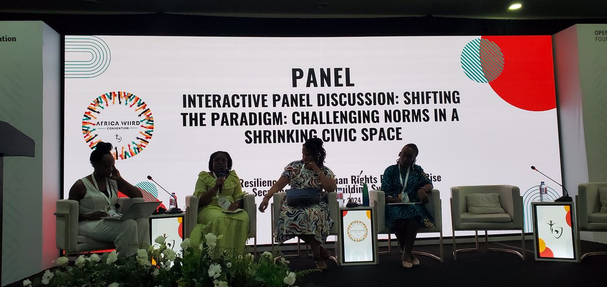 On stage now is an Omteractive Panel Discussion titled; Shifting The Paradigm, Challenging Norms I'm a shrinking Civic Space. 

On the panel <a href="/kutakesa/">Kutakesa</a> <a href="/The_SARWatch/">Southern Africa Resource Watch</a> <a href="/ciddh_officiel/">CIDDH</a> <a href="/WHRDhub/">Women Human Rights Defenders Hub - The Kenya Hub</a>