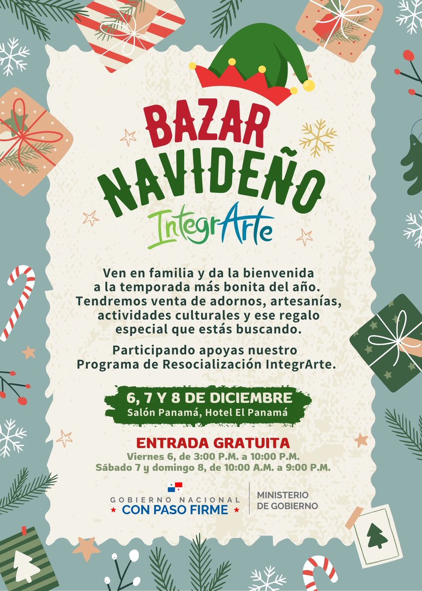 DinoskaDinoska's tweet image. Pónganlo en su agenda. Un Bazar Navideño para disfrutarlo en familia. Los Centros Penitenciarios están trabajando todos los días creando arreglos y adornos navideños hermosos y desde ya agradecen por esta oportunidad de mostrarles su mejor versión a Panamá