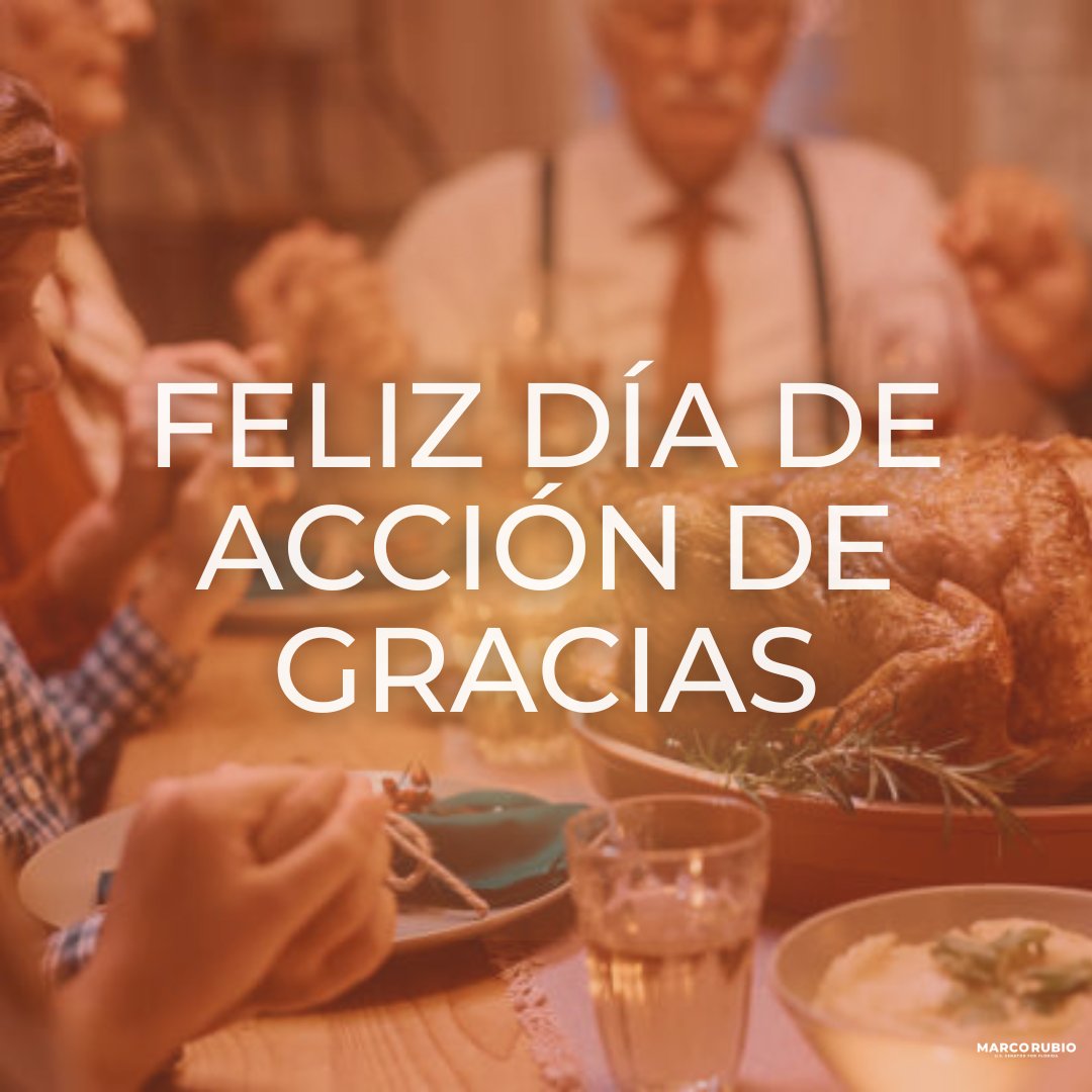 SenMarcoRubio's tweet image. Feliz Día de Acción de Gracias!