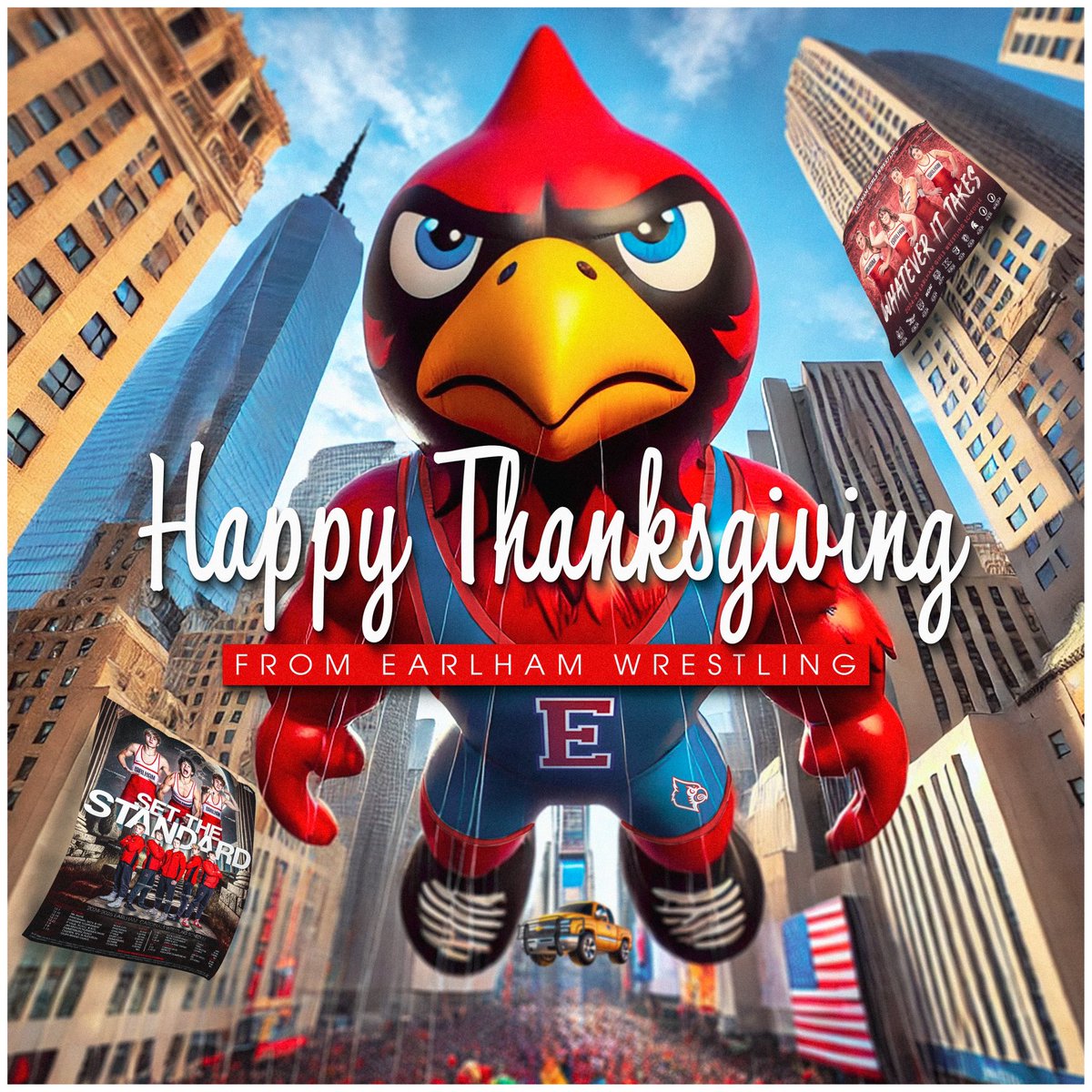 We’re grateful for our amazing wrestlers, coaches, parents, and fans. Enjoy the holiday, and let’s keep setting the standard! 🦃🤼‍♂️ 

#EarlhamWrestling #Thanksgiving #SetTheStandard #yellowtruck
