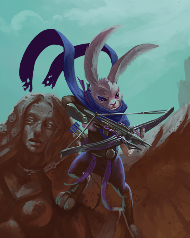 Askel_art's tweet photo. Frixlin “Lucky” Frazlin:

A Harengon rogue. Part of the next big DnD group commission 

#dndart #DnD https://t.co/euTw3CuPXE