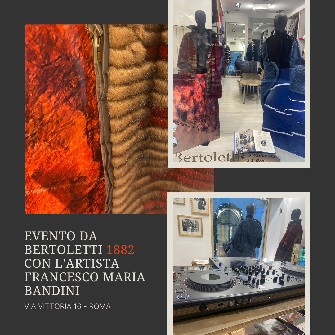 Bertoletti1882's tweet photo. ✩♬ ₊˚.🎧⋆☾⋆⁺₊✧ Evento da Bertoletti 1882 con l'artista Francesco Maria Bandini in Via Vittoria ⋆꙳•̩̩͙❅*̩̩͙‧͙ ‧͙*̩̩͙❆ ͙͛ ˚₊⋆ https://t.co/j5fRiVHqFW