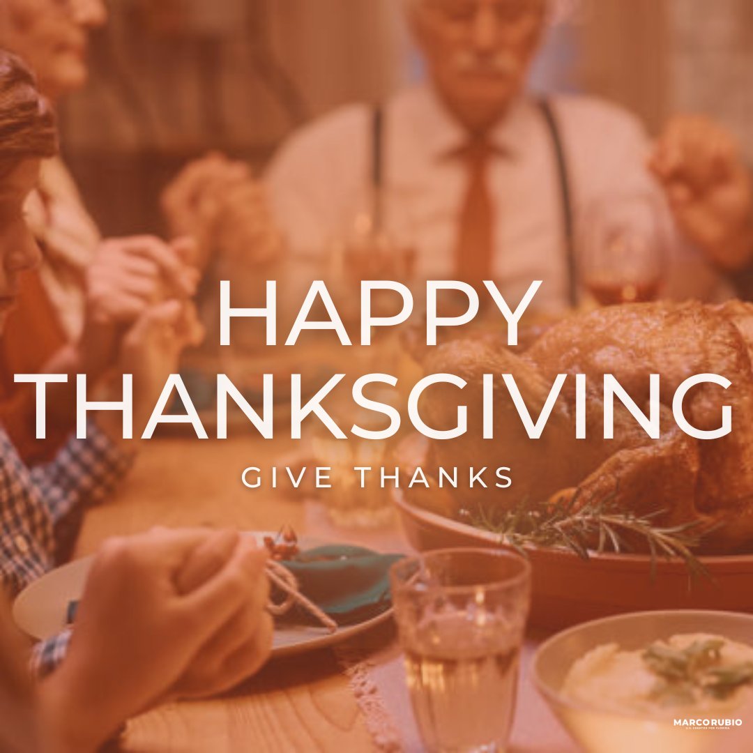 SenMarcoRubio's tweet image. Happy Thanksgiving!