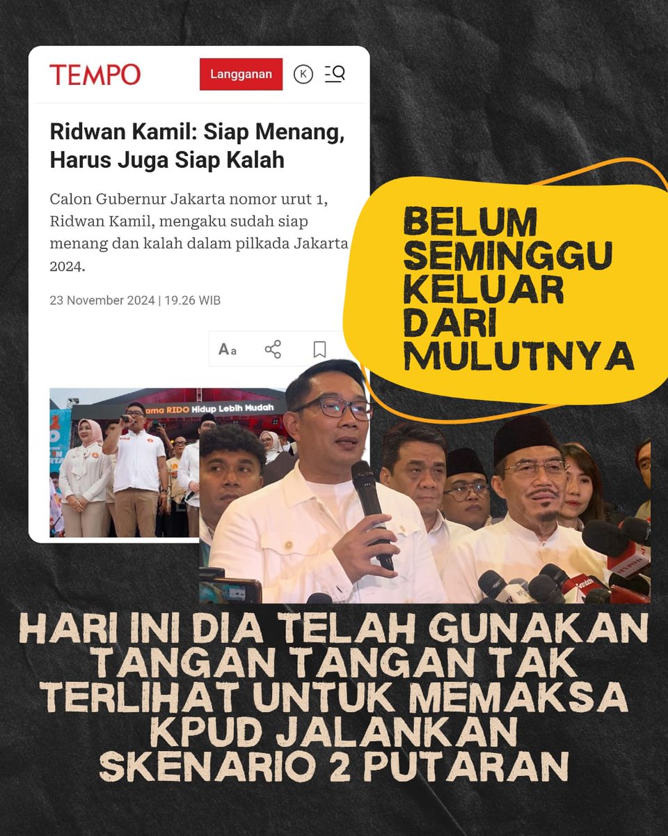 Semua warga jakarta harus kompak #Tolak2Putaran
PramDoel Sudah Menang 50,07%