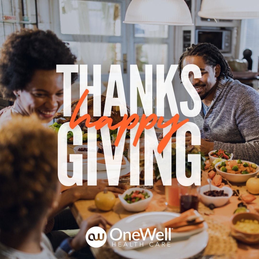 OneWellHealth's tweet image. This Thanksgiving, we’re grateful for the bonds we share and the moments that bring us together. 🧡 At OneWell Health Care, we cherish the opportunity to support and care for our community.
Happy Thanksgiving from our family to yours! 🦃🍁
#Thanksgiving