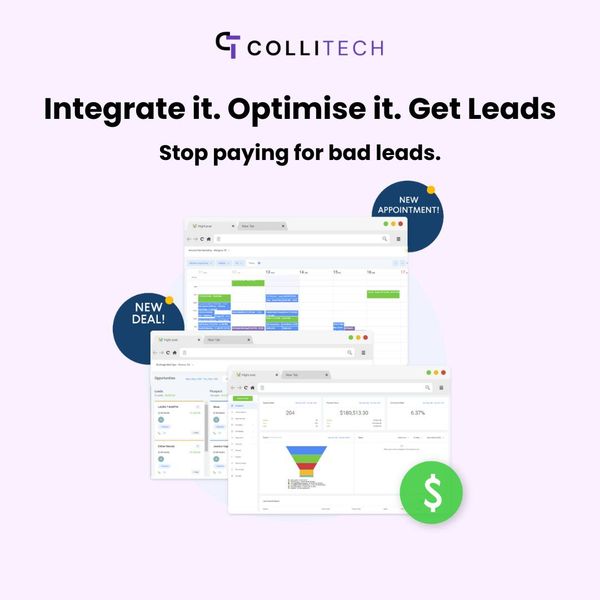 ColliTechh's tweet image. Introducing ColliTech Sales &amp;amp; Marketing app
This App includes:
Funnel &amp;amp; Website Builder
Automated SMS &amp;amp; Email Nurture
Survey &amp;amp; Form Builder
Appointment Scheduling
Automatic Client Notifications
Lead &amp;amp; Pipeline Management
Stripe &amp;amp; Paypal Integration
Social and Search Ads Reporting