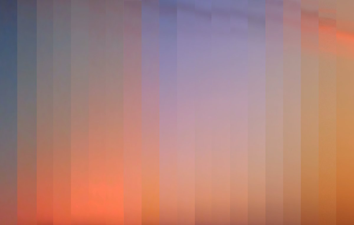 Fingerprint of a Morning - Roby Mill, South Lancashire 

strips of the same piece of sky at 3 minute intervals, this morning