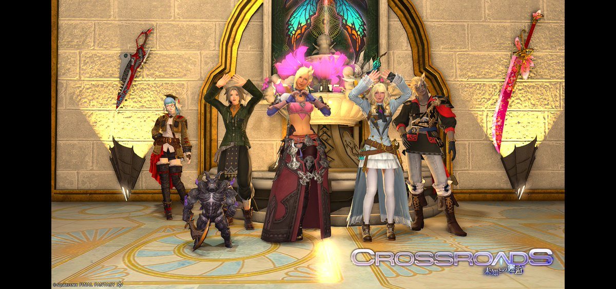 feuxa2009's tweet photo. #FF14
#MeteorNPCUnion メンとG17地図🗺行ってきました
5人で3周、魔紋はそこそこ開いたけど奥に進めず武器箱ゼロ😿
ツアー後はミンフィー(@Mmorris20156957)の石の家別館でSS撮っておしゃべりしてから解散
マスターがゲットした木が、FCハウスにことのほか合いました🍁 https://t.co/imJrJ8ZHtT