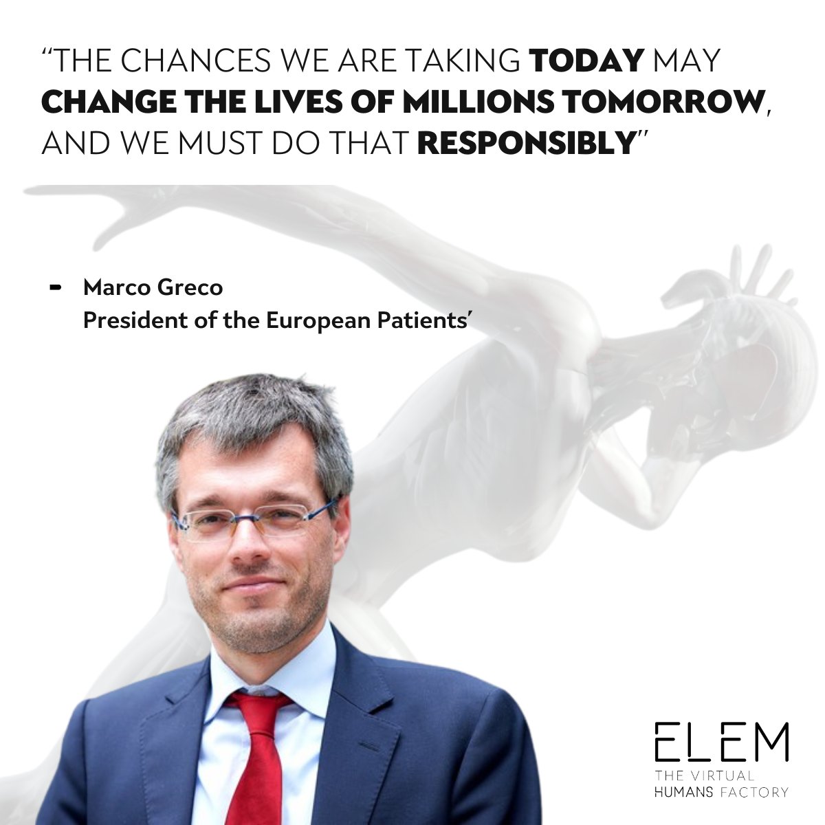ELEM_Biotech (@elem_biotech) on Twitter photo During the <a href="/EMA_News/">EU Medicines Agency</a> # BigData Stakeholder Forum, important insights were shared about "Virtual Human Twins" and their use in trials.
#MarcoGreco mentioned the need to embrace innovation to enhance patient outcomes while maintaining ethical standards. During the <a href="/EMA_News/">EU Medicines Agency</a> # BigData Stakeholder Forum, important insights were shared about "Virtual Human Twins" and their use in trials.
#MarcoGreco mentioned the need to embrace innovation to enhance patient outcomes while maintaining ethical standards.