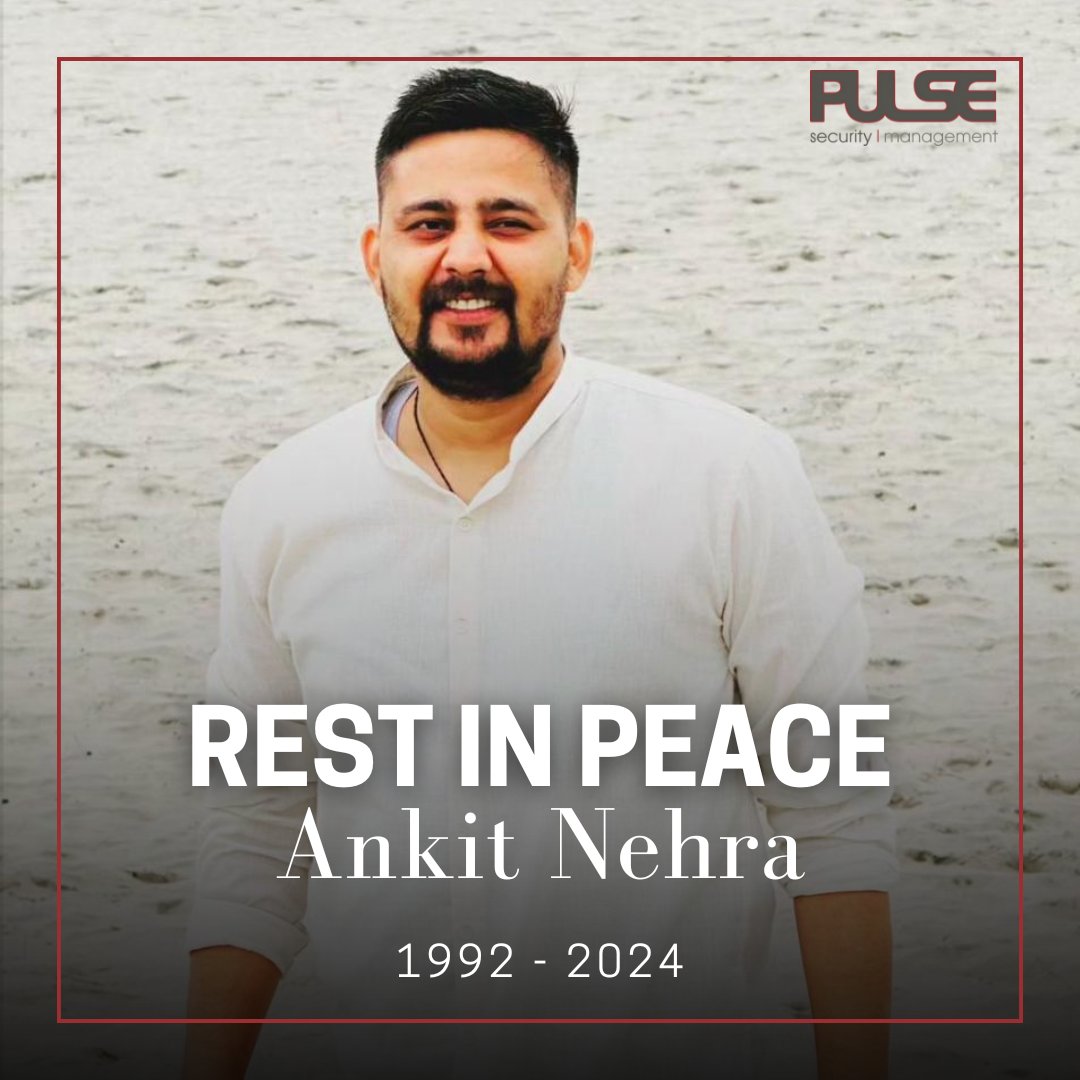 PulseSecurityM1's tweet image. 🕊️ In Loving Memory of Ankit Nehra

We mourn the loss of our colleague Ankit Nehra, a cherished member of Pulse Security for 1.5 years. His kindness and dedication will never be forgotten.Our thoughts are with his family and friends. Rest in peace, Ankit.

#InMemory 🕊️