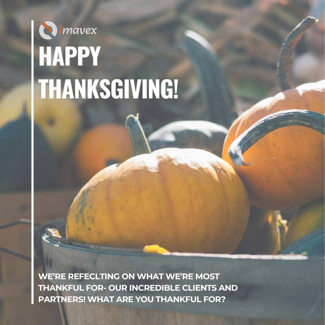 imavex's tweet image. This Thanksgiving, we’re grateful for the trust and collaboration of our amazing clients and partners. You inspire everything we do! What are you thankful for this season? Let us know!  
#Thanksgiving #Imavex #WedDesign #Gratitude