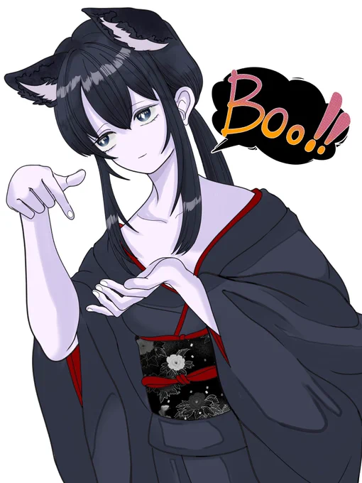 ケモミミ姉さん的な(ΦωΦ)脱線イラストばかり描いてしまうけど、楽しいからヨシッ_(┐「ε:)_#あしたも頑張っちゃお#今日もお疲れ様でした 