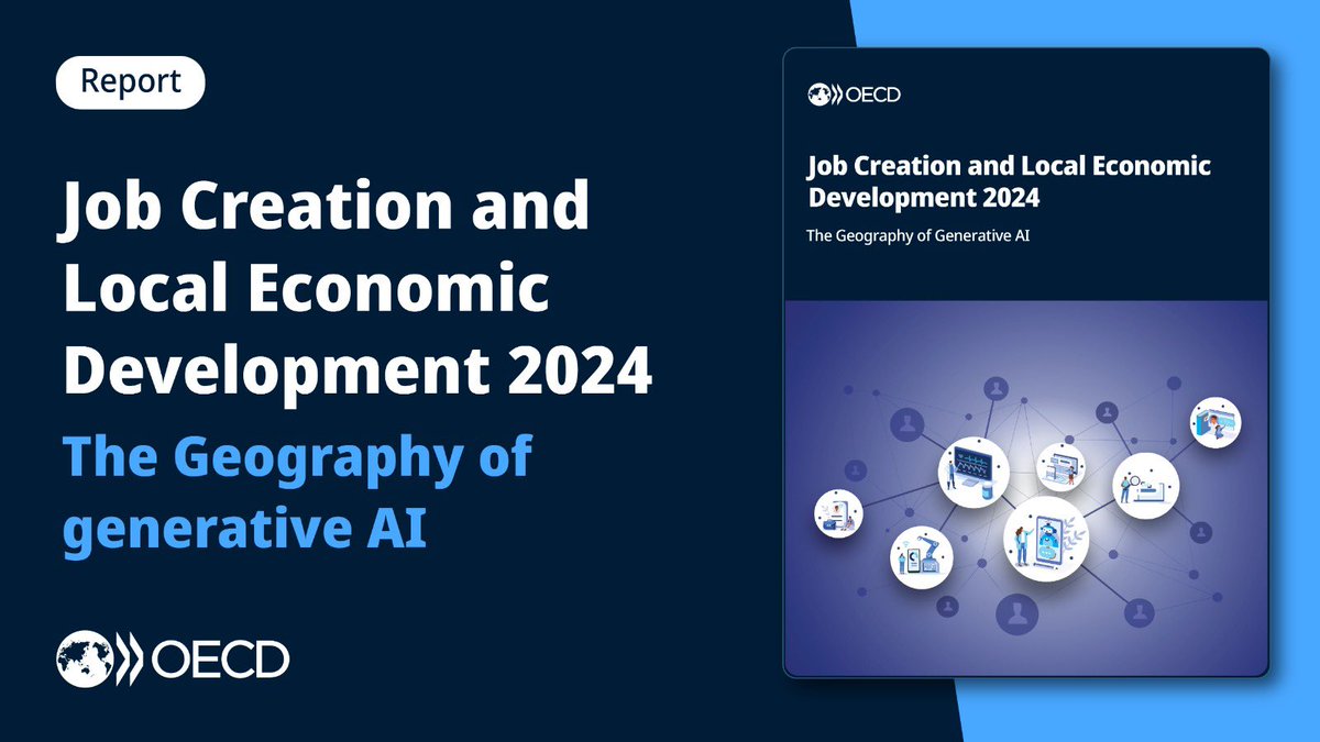 Generative AI will shape the geography of jobs. 

Pleased to launch the new Job Creation and Local Economic Development report, which provides insights on how the impacts of Generative AI on jobs will vary across regions within OECD countries. 

🔗 oe.cd/5Pr