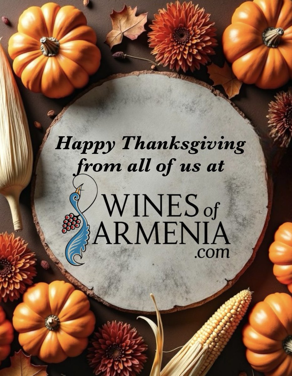 Thank You 🙏 
#ThanksgivingDinner #TurkeyAndWine #ThanksgivingVibes #WineTime #ThankfulForWine #ThanksgivingCheers #WineOClock #FestiveFlavors #SipSipHooray #AutumnWine #stepanbaghdassrian #alwaysdrinkthegoodstuff #winesofarmenia #armenianwines