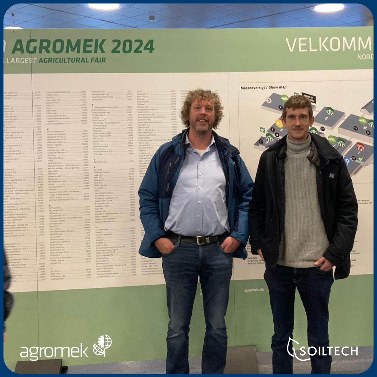 soil_tech's tweet image. Soiltech all over Europe! Colleagues David Damminga and Thomas Gillis visit the #Agromek in Herning, Denmark. Agromek is Northern Europe&apos;s largest joint agricultural fair and here they look at the latest developments in agriculture, but especially in the field of fertilisers.