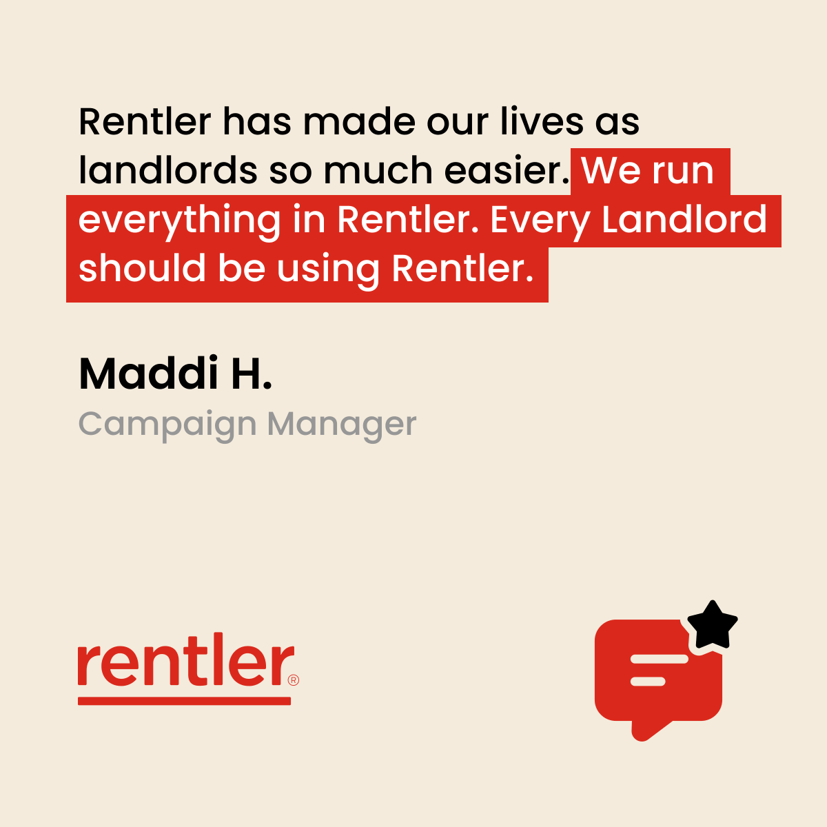 Rentler's tweet photo. Landlords everywhere are streamlining their rental management with Rentler. Ready to make your life easier, too? 🚀

Thank you, Maddi! https://t.co/FqCvoC3vAt