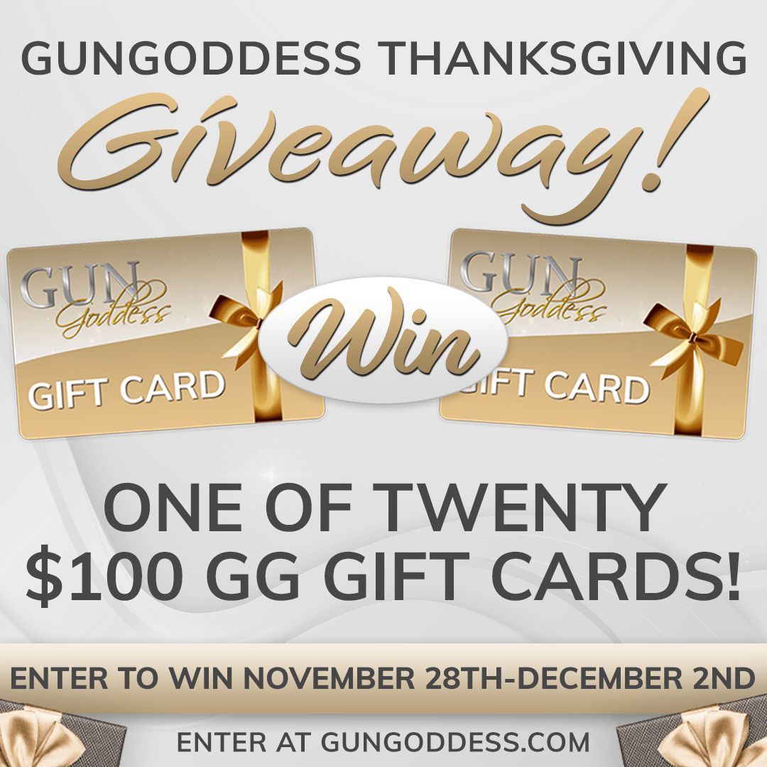 GunGoddess's tweet photo. Happy Thanksgiving! We're spreading some holiday cheer by giving you the chance to win a special Christmas shopping boost! Go to https://t.co/VhVlwpNwRF, follow the instructions, and enter as many ways as you like! https://t.co/MuALsXBODs