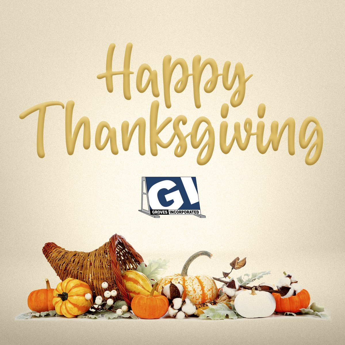 GrovesInc's tweet image. This Thanksgiving, we’re filled with gratitude for the incredible community of customers, partners and supporters who make what we do possible. May your holiday be filled with joy, laughter, and cherished moments with loved ones. Happy Thanksgiving from everyone at Groves.