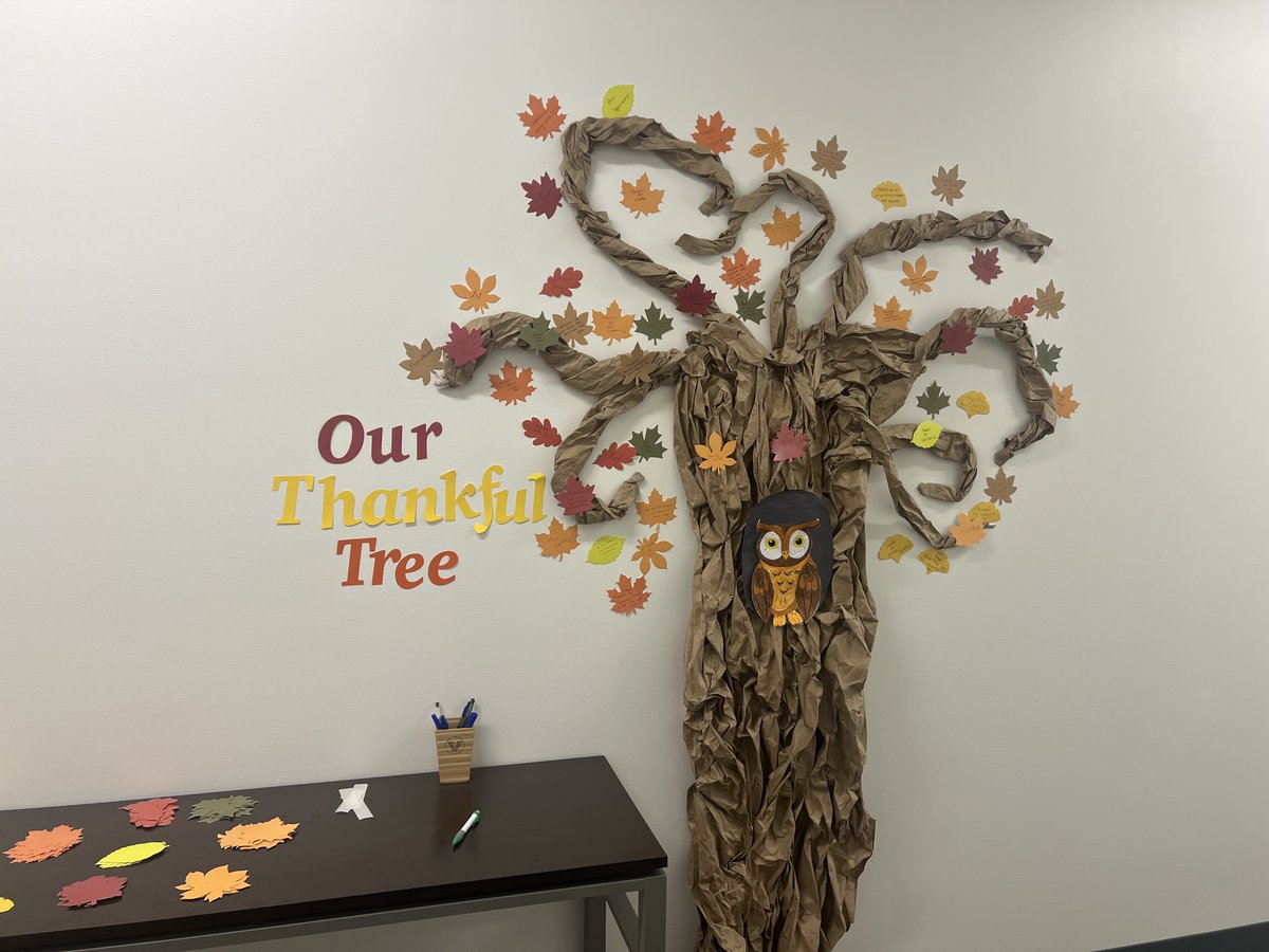 Happy Thanksgiving! Our #thankfultree has been getting a lot of love this November and continues to grow. What are you thankful for? Leave a note in the comments below.
