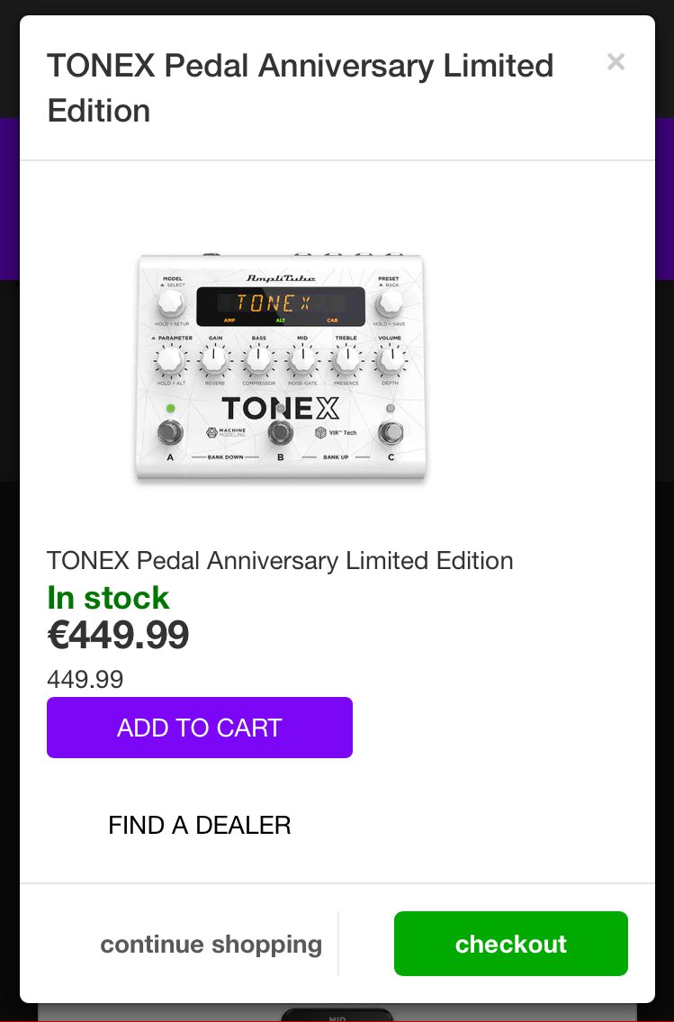 tohya's tweet image. 予約してたとこから入荷のお知らせ来た！

#IKMULTIMEDIA #TONEXPedal